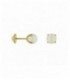 Pendientes Oro 18 Quilates con Perla Cultivada de 3mm