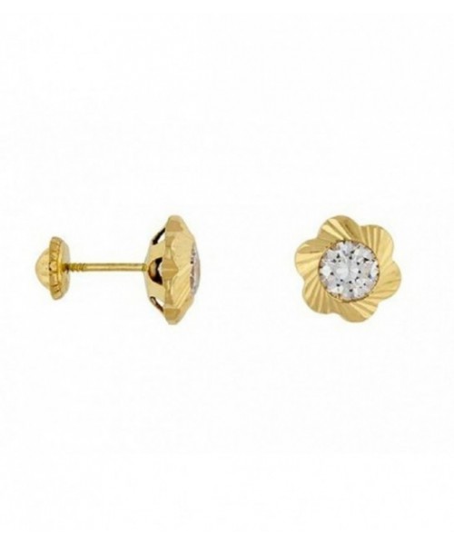 Pendientes Oro 18 Ktes Flor