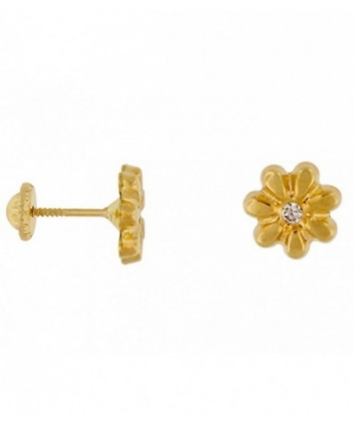 Pendientes Oro 18 Quilates Flor