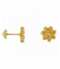 Pendientes Oro 18 Quilates Flor