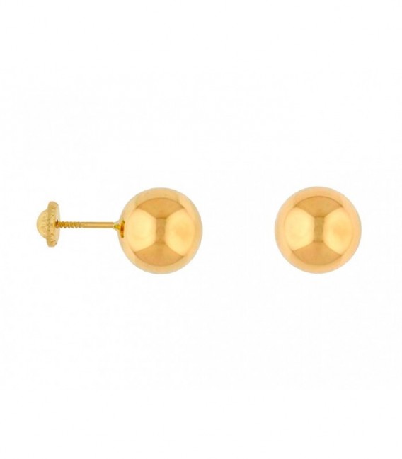 Pendientes Oro 18 Quilates Bola 6mm