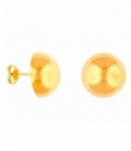 Pendientes Oro 18 Quilates Media Bola 14mm