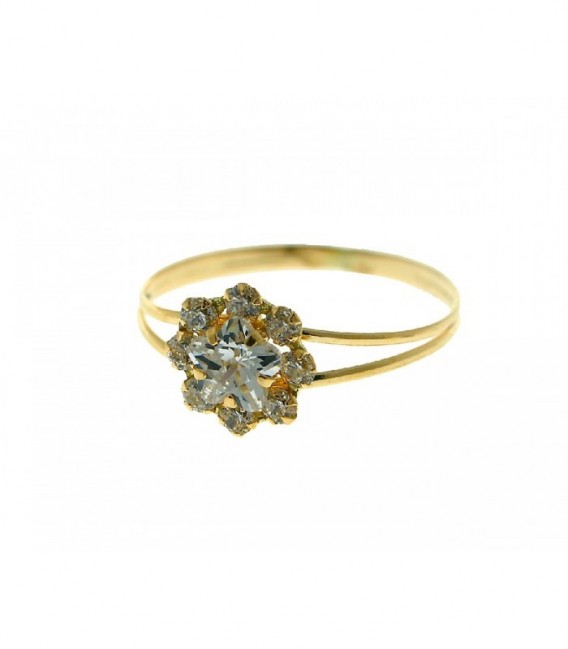 Anillo Oro 18 Ktes con Circonitas