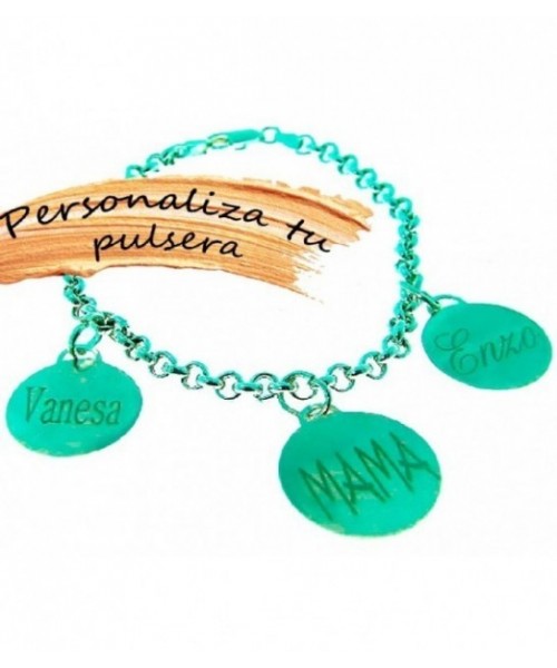 Pulsera Plata de Ley con Medallas